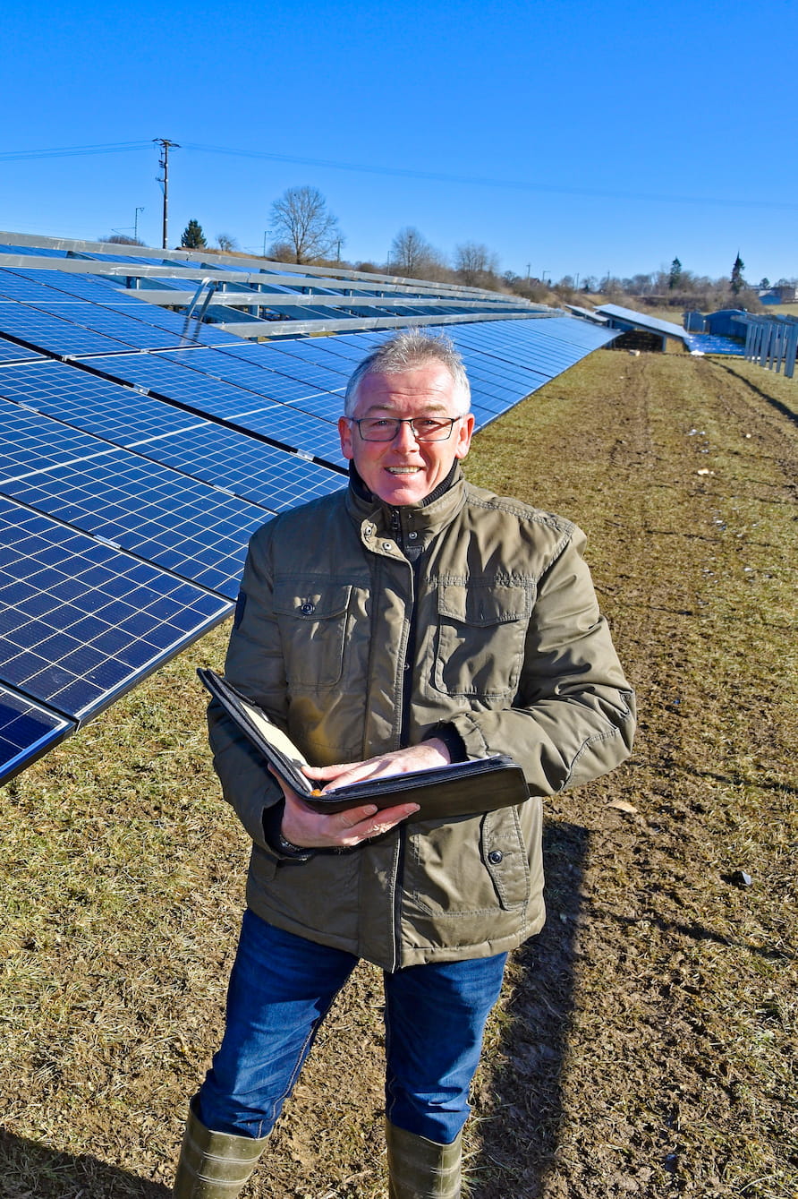 Zweiter Bauabschnitt des Solarparks Döggingen mit Projektleiter Albert Vonnier